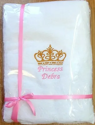 £16 • Buy Personalised Embroidered Towels Name With Crown Gift Christmas Birthday Present