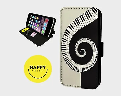 COOL MUSICAL KEYBOARD - Faux Leather Flip Phone Case Cover - Iphone/Samsung • £9.67