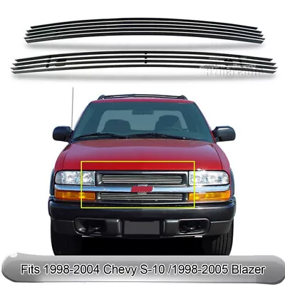 Grille For 1998-2005 Blazer/1998-2004 Chevy S-10 Main Upper Chrome Billet Grill • $44.64