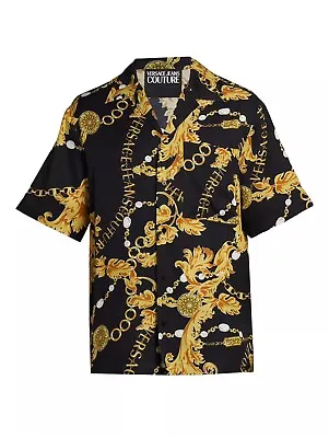 Versace Men  Chain-Link Camp Shirt • $380