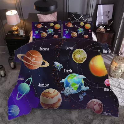 $38.38 • Buy Lollipop Planet 3D Print Duvet Quilt Doona Covers Pillow Case Bedding Sets
