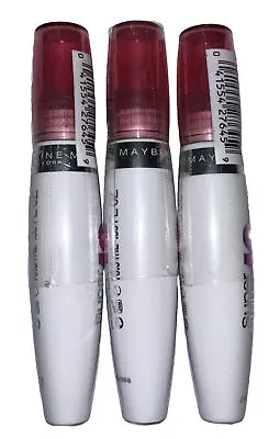 Pack OF 3 Maybelline Superstay 10 Hour Stain Gloss #100 Pink Plush (New/Sealed) • $19.99