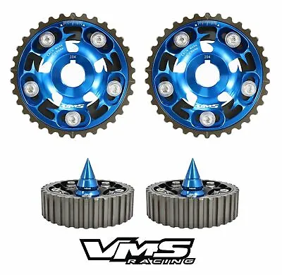 Vms Racing Cam Gears + Bolts Spikes Blue For Honda Acura B18a B18b B20b B20z • $124.95