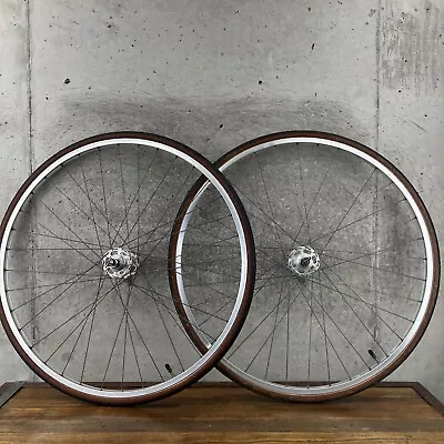 $379.99 • Buy Vintage Campagnolo Record Wheel Set High Flange 700c Concave Clincher 36h 36 126