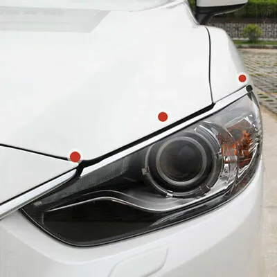 For Mazda 6 Atenza 2013-2015 Chrome Front Headlight Lamp Eyelids Moulding Cover • $31.26