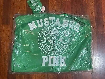 NWT Victoria's Secret  Pink  Tote Shopping Bag  Mustangs  Green/White Nylon NEW • $9.99