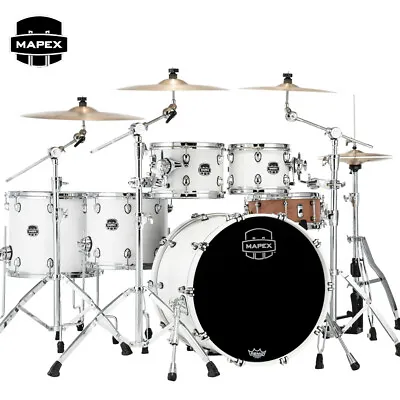 Mapex Saturn Studioease 5-Piece Maple/Walnut Shell Pack Satin White SR628XURM • $1749