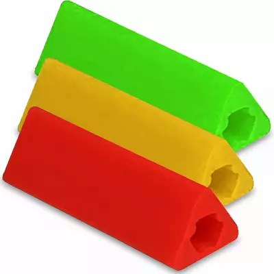 £6.99 • Buy Triangular Pencil Writing Grip Pack Of 3 Coloured Pack Handwriting Arthritis Aid
