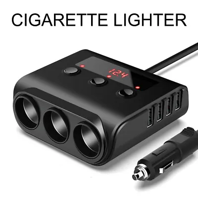 £13.29 • Buy Triple 3 Way Car Cigarette Lighter Socket Splitter USB Charger Power Adapter _