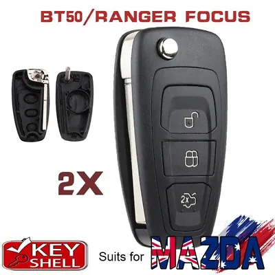 $18.11 • Buy 2x For Mazda BT50 2012 2013 2014 2015 2016 Flip 3B Remote Key Shell Case Fob