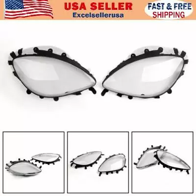 Headlight Lens Replacement Covers Black Gaskets Kit For 2005-2013 C6 Corvette US • $89.89