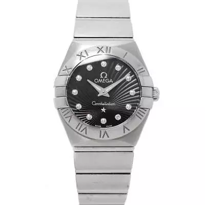 OMEGA Constellation 12P Diamond Black Dial Ladies Watch 90227799 • $1927.08