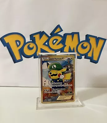 $17.50 • Buy Pokemon Card Luigi Pikachu  296/XY-P Gold Metal Card Rare Mario Pikachu
