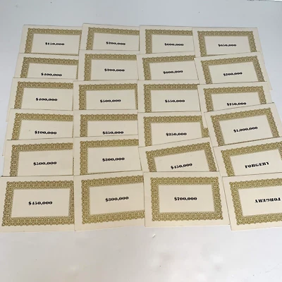 £5.70 • Buy 1970 Parker Brothers Masterpiece Game Parts: 24 Value Cards Only Replacements