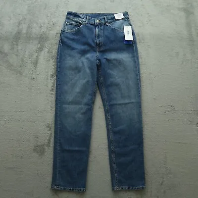 H&M Jeans Youth/Boys 20 Blue Straight 99% Cotton Denim Pants 28x29 NWT • $23.89