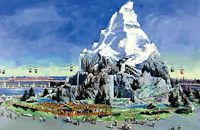 Fantasyland Matterhorn Bobsleds Disneyland Sky Buckets Monorail Retro Poster • $19.49