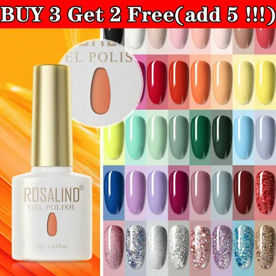 Rosalind Nail Gel Polish Colour UV LED Top Coat Vernis Manicure Soak Off 6ML AU • $5.59