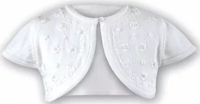 £16.99 • Buy Sarah Louise Girls Bolero Cardigan Bridesmaid Christening Party IVORY