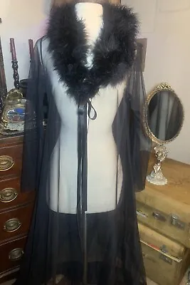 Vintage Chantal Thomass For Victoria’s Secret Peignoir Marabou  Robe Lingerie • $49.99