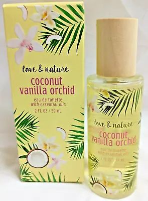 Love & Nature Coconut Vanilla Orchid Eau De Toilette Perfume Spray 2 Oz. • $24.95