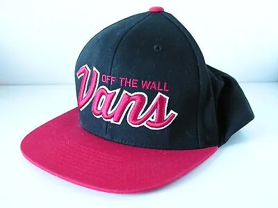 Vans  OFF THE WALL   Black & Red  Embroidered Baseball  Cap SIZE Small-Medium • £14.99