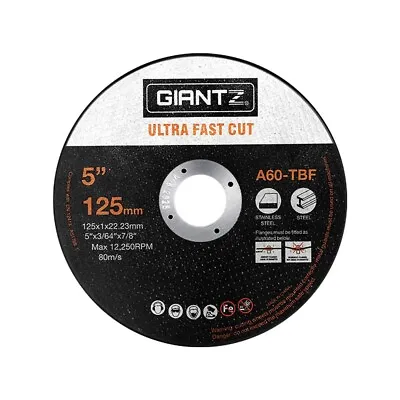 Giantz 100-Piece Cutting Discs 5  125mm Angle Grinder Thin Cut Off Wheel Metal • $54.85