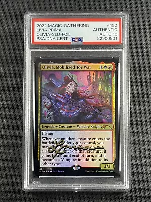 Magic The Gathering SIGNED Livia Prima Authentic Auto 10 Gem MT Olivia For War • $0.81