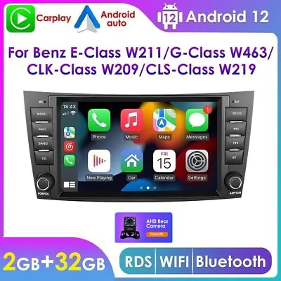For Mercedes Benz CLS/E Class W211 W219 Carplay Stereo Radio Android GPS+AHD CAM • $155.99