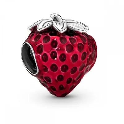 PANDORA Seeded Strawberry Fruit Silver Charm - 791681C01 • £23.58