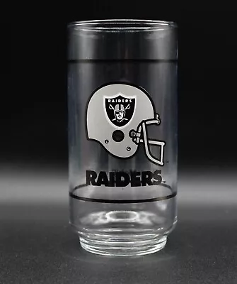 Vintage NFL Raiders Glass Cup! Mobil Promo! Good Condition! • $8