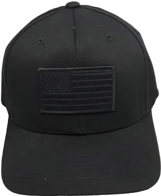$14.99 • Buy USA American Flag Patch Flex Fit Hat Black