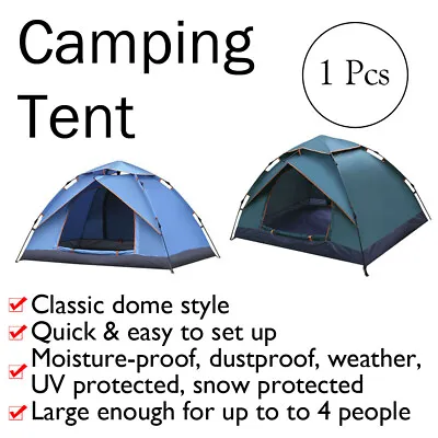 $49.99 • Buy Outdoor UV Protection Automatic Quick Open Camping Tent Waterproof 3-4 Persons