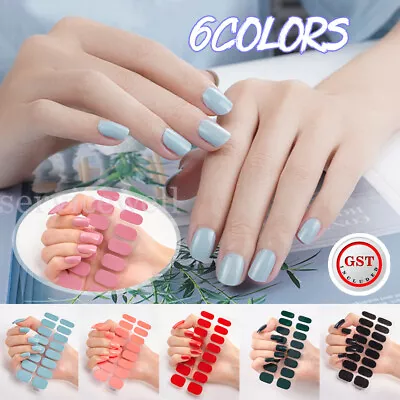 Gel Nail Polish Strips Semi Cured Gel Nail Stickers Wraps Nail Art Filer Tool • $5.37