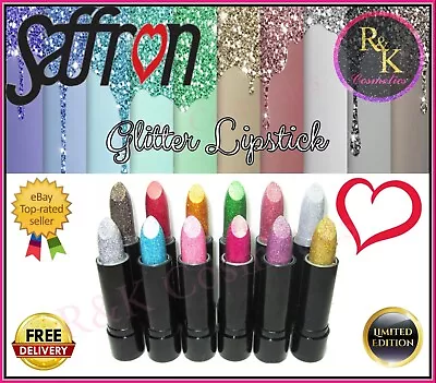 SAFFRON LONDON Glitter Lipstick - NEW Choose Your Shade • £3.11