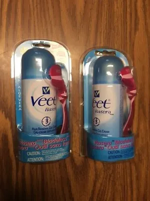 Lot Of 2 Veet Rasera Bladeless Hair Removal Gel Cream Bladeless Kit • $19.99