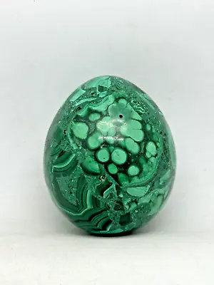 345gr Natural Glossy Malachite Egg Transparent Crystal Mineral Sample Healing • $64.89