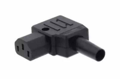 90° Left Angle Plug Rewireable Iec Socket C13 Cold For Mains Power Kettle Lead • £5.95