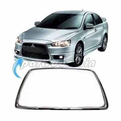 For 07-2014 Mitsubishi Lancer X 10 6400B398 Bumper Radiator Molding Grill Chrome • $158.99