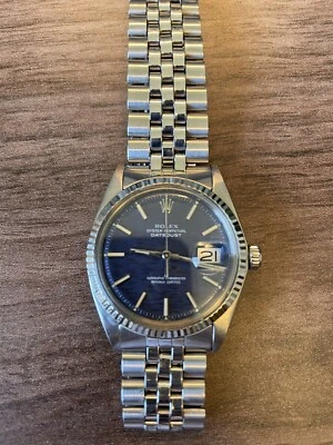 $6250 • Buy Rolex Datejust (Ref. 1601) - Rare Blue Shantung Dial