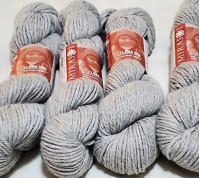 4 Skeins Lot Knitting Yarn Mirasol Baby Llama Una Color Gull 50g 109 Yards Each • $54.95