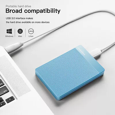 2.5  UnionSine EXTERNAL HARD DRIVE USB3.0 PC MAC Xbox PS4 1TB 2TB PORTABLE DISK • £38.99