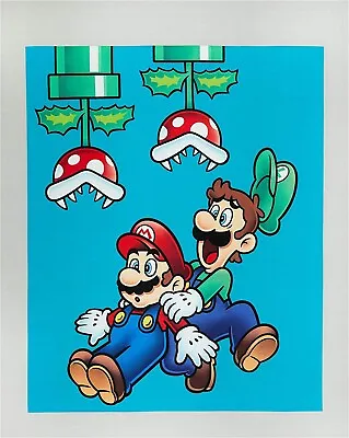 36  X 44  Panel Mario Bros Jump Luigi Kids Video Game Fabric Panel D564.58 • $9.95