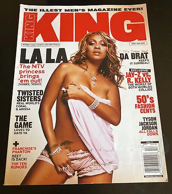 KING Magazine March April 2005 LA LA Da Brat The Game  MTV 50 Cent Jay-Z • $25