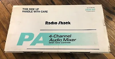 RadioShack SSM-60 Audio Mixer 4-Channel Cat No 32-1214 (No Power Supply) • $39.99
