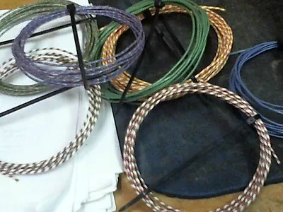 ONE 5 Ft Coil WESTERN ELECTRIC 24 Gauge CLOTH SILK TINNED COPPER  WIRE • $2.50