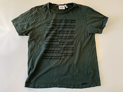 Mini Cooper Short Sleeve Geometric T Shirt Men's Size Large Dark Green Black • $7.19