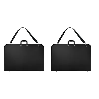 $35.93 • Buy 2X Black Art Portfolio Case Artist Carrying Case Artist Portfolios Case WithG1S2