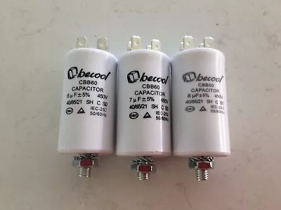 Motor Start Run Capacitors  6uf 7uf 8uf. 240/450 Volt. Any 2 For $26 • $26