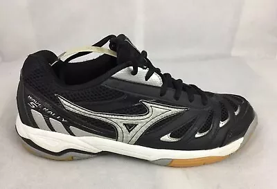 Mizuno Wave Rally 5 Women's Black/Silver Volleyball Athletic Shoes Sneaker /US 8 • $20.24