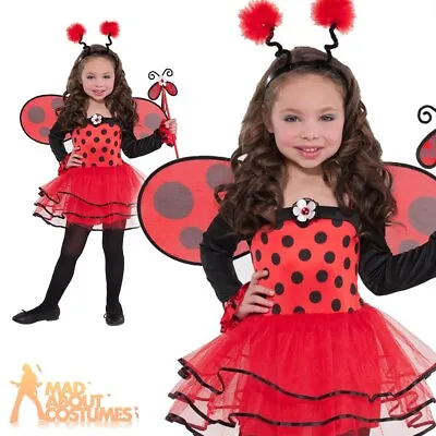 £15.99 • Buy Kids Lady Bird Ballerina Bug Costume Girls Insect Fancy Dress Outfit Age 3 - 6